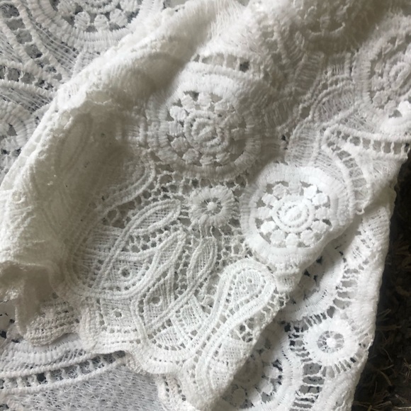 SOLD Crochet TUNIC delicate flower organic cotton - Picture 6 of 6